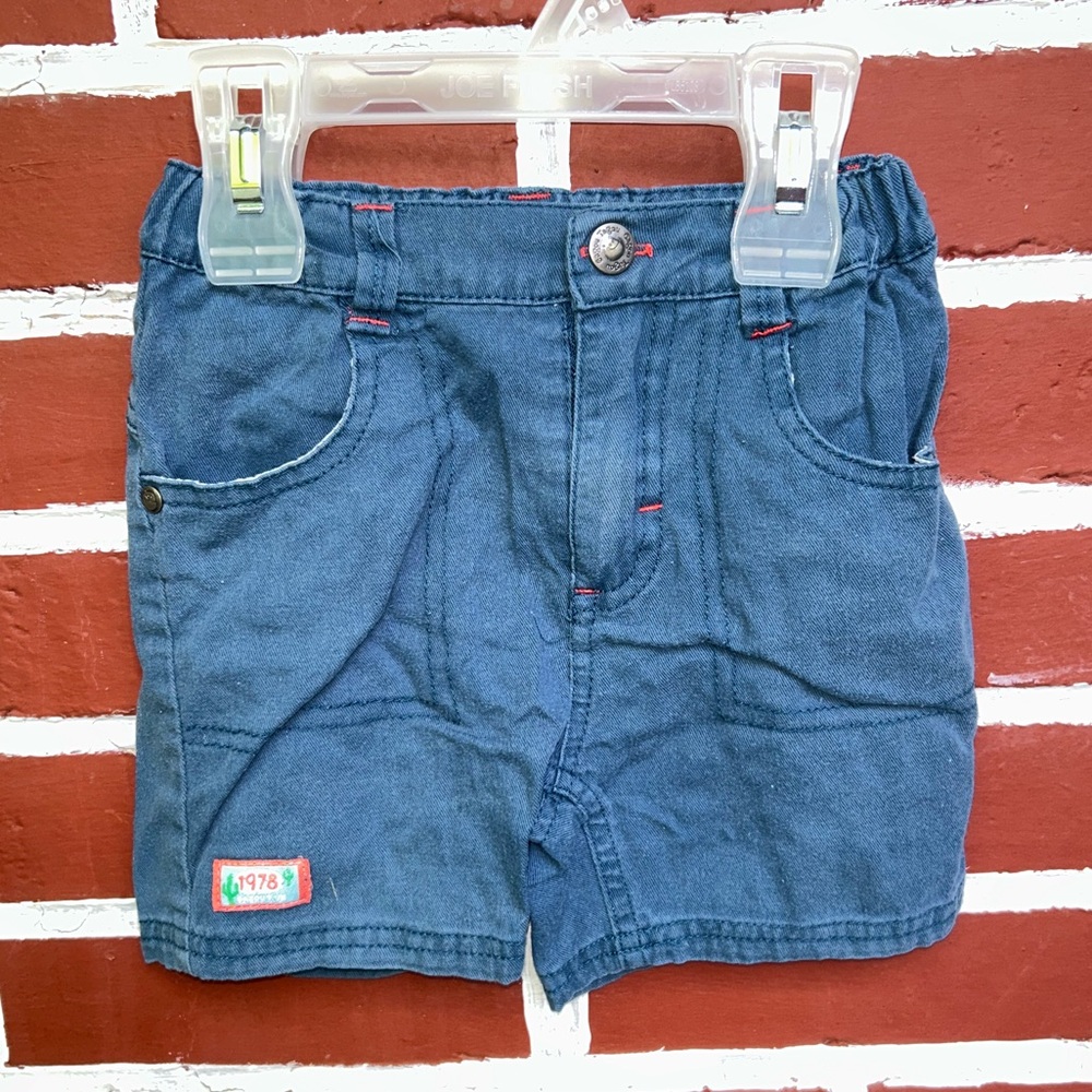 Gagou Tagou | blue shorts with elastic adjustable waist | size 24m